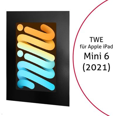 TabLines TWE109B Tablet Wandeinbau fér Apple iPad Mini 6 (2021), schwarz