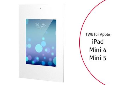 TabLines TWE021W Tablet Wandeinbau fér Apple iPad Mini 4/5, DS, weiß