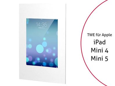 TabLines TWE014W Tablet Wandeinbau fér Apple iPad Mini 4/5, weiß