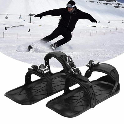 NEUE Unisex Winter Ski Skates Shoes Skiboard Mini Snowblades for Outdoor Sports