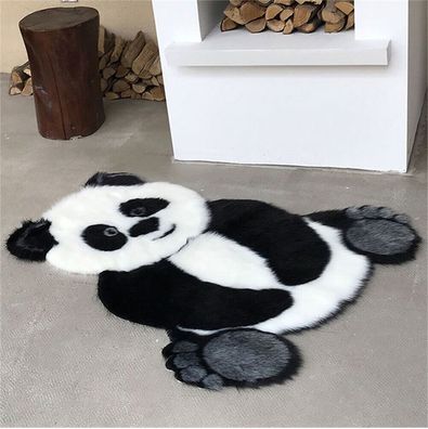 Panda Faux Wolle Teppiche Böhmen Moderner Wasserabsorbierender Badteppich