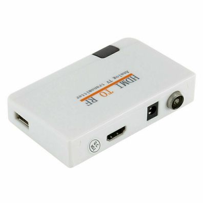 HDMI zu RF Koaxial Konverter Box Adapter mit Fernbedienung fér TV, EU-Stecker
