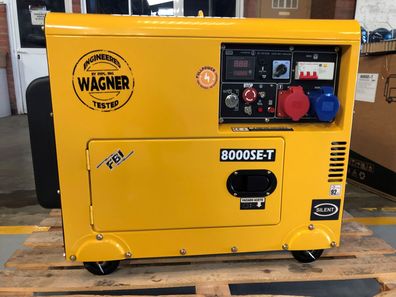 KOMPAK "WAGNER-Edition" Diesel Stromaggregat Full Power 8 KVA KW8000SE-T 230V/400V
