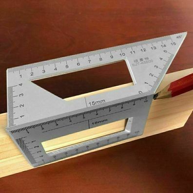Quadratisches 45/90-Grad-Winkel Lineal-Messwerkzeug fér die Holzbearbeitung