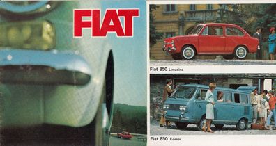 Fiat Gesamtprogramm , Faltprospekt Fiat 500, 600, 850, 1100, 1300, 1500, 1800 , 2300