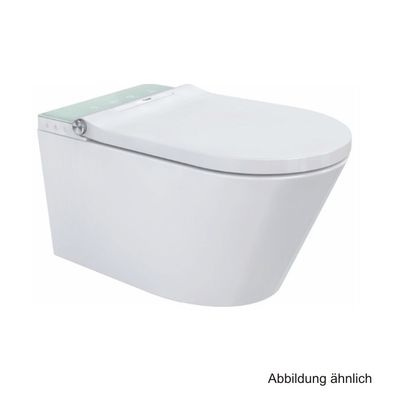 Design Dusch-WC-Komplettanlage, wandha?ngendes Dusch-Tiefspu?l-WC, weiß