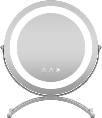 Kosmetikspiegel mit Beleuchtung, Schminkspiegel dimmbar, 32,5 x 12,5 x 35,5 cm