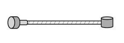 Edelstahl UNI-BREMSSEIL 205CM