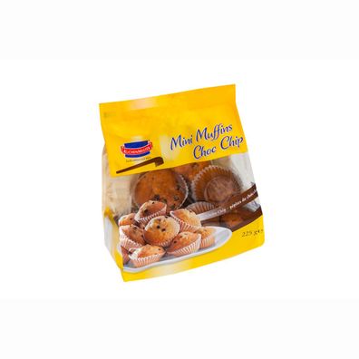 KuchenMeister Mini Muffins Schoko Chip Straciatella Geschmack 225g