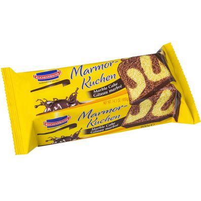 KuchenMeister Marmor Kuchen saftiger Rührkuchen mit Glasur 400g