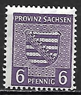 Alliierte Besetzung sowjet. Zone Provinz Sachsen postfrisch Michel-Nummer 76Y