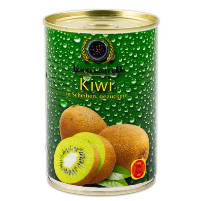Food-United eingelegte KIWI-SCHEIBEN 250g BelSun gezuckert für Kiwi-Kuchen Cocktails