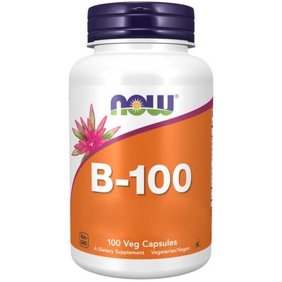 Now Foods, B-100 Vitamin-B-Komplex, 100 Veg. Kapseln