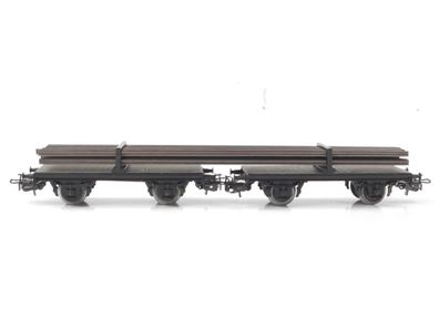 Märklin Primex H0 4598 Güterwagen Drehschemelwagen mit Schienenprofilen DB E656