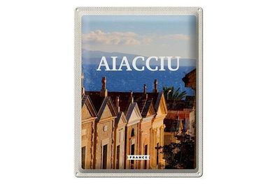 Blechschild 40 x 30 cm Urlaub Reise Frankreich Aiacciu France