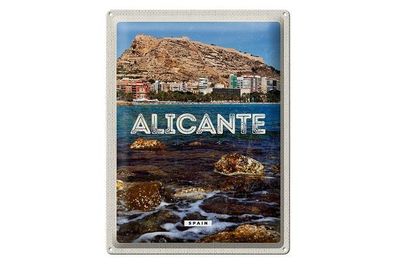 Blechschild 40 x 30 cm Urlaub Reise Spanien Alicante Spain