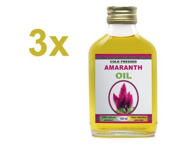 Amaranthöl 3 x 100 ml kaltgepresst Amaranthus Caudatus Seed Oil