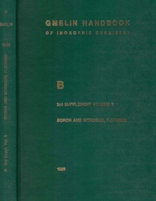 Boron 3rd Supplement Volume 3 - Gmelin Handbook of Inorganic Chemistry
