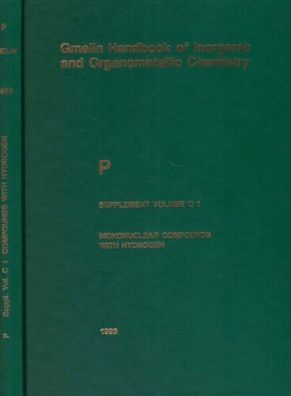 Phosphorus Supplement Volume C 1 - Gmelin Handbook of Inorganic Chemistry