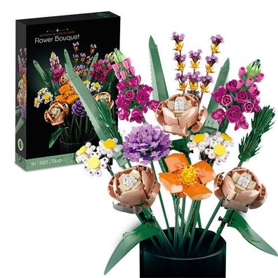 Wildblume Bouquet Set, kénstliche Blumen Baustein Set