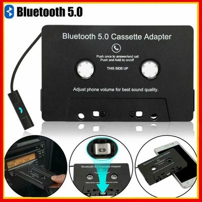 Bluetooth 5.0 KFZ Kasettenadapter Auto Kassette Adapter USB Freisprechanlag 2023