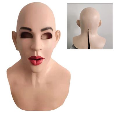 Weibliche Kopfbedeckung Silikon Latex Haut Cosplay Maskerade Maske Crossdresser