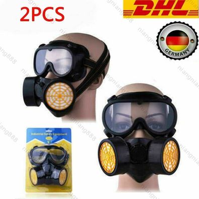 2ß Schutzmaske MP5 FILTER & TASCHE ABC Atemschutz Gasmaske DE