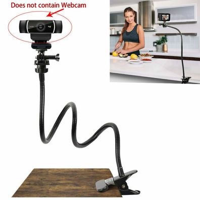 Webcam- Ständer Webcam Kamera Tischklemme Sideboard Flexibler Halterung Clamp DE