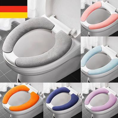 8x Warmer Toilettensitz WC Sitz Waschbar Weiche Matte Abdeckung Pad Kissenbezug