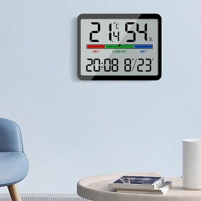 Wecker Digital Tischuhr mit LCD Thermometer Hygrometer Temperaturmesser