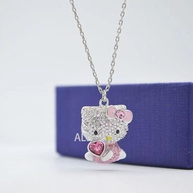 Sanrio Hello Kitty Anhänger Mode Sterling Silber Schlésselbeinkette Halskette