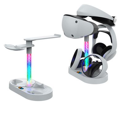 Fér PS5 PS VR2 All-in-One Dual Controller Ladestation Ständer Halterung RGB Bunt