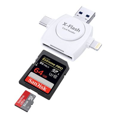 4 in1Type-c USB OTG Adapter SD/ Micro Card Kartenleser fér Apple iPhone iPad