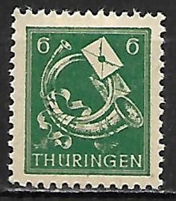 Alliierte Besetzung sowjet. Zone Thüringen postfrisch Michel-Nummer 95AY