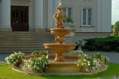 Springbrunnen Becken Fontäne Zierbrunnen XXL Garten Deko Stadt Brunnen 2509