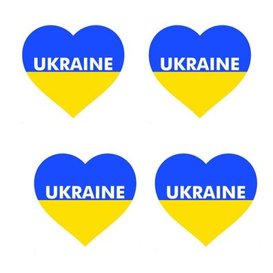 4x Pray for Ukraine Aufkleber Autoaufkleber Peace Flagge Fahne Sticker Frieden