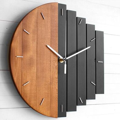 12\'\' Holz Wanduhr mit leisem Quarzwerk - Modern Style Xylophon Design Clocks