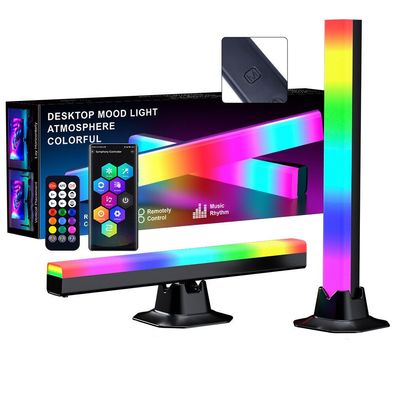 2X LED Lightbar TV Hintergrundbeleuchtung RGB Gaming Lampe Ambiente USB Licht DE