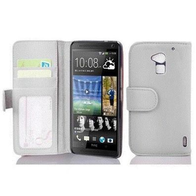 Cadorabo Hülle kompatibel mit HTC ONE MAX T6 in Magnesium WEIß - Schutzhülle mit ...