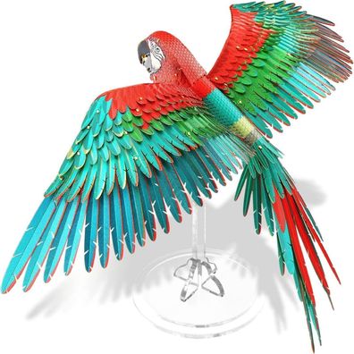 DIY 3D Metall Puzzles Modellbausatz Vogel Fascinations Premium Series Parrot