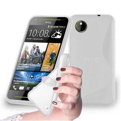 Cadorabo Hülle kompatibel mit HTC Desire 700 in HALB Transparent - Schutzhülle ...