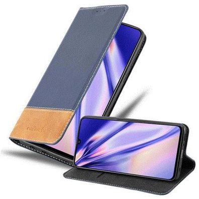Cadorabo Hülle kompatibel mit Samsung Galaxy A70 / A70s in DUNKEL BLAU BRAUN - ...