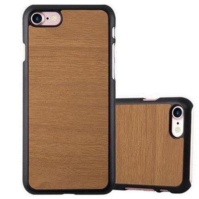 Cadorabo Hülle kompatibel mit Apple iPhone 7 / 7S / 8 / SE 2020 in WOODEN BRAUN - ...