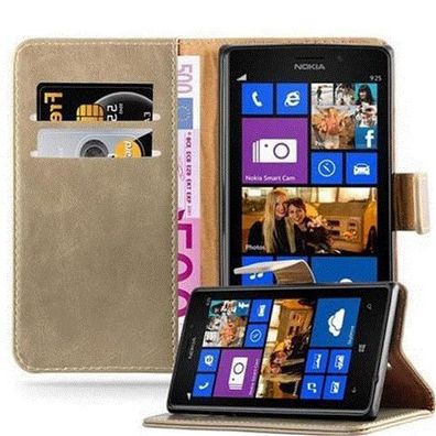 Cadorabo Hülle kompatibel mit Nokia Lumia 925 in Cappuccino BRAUN - Schutzhülle ...
