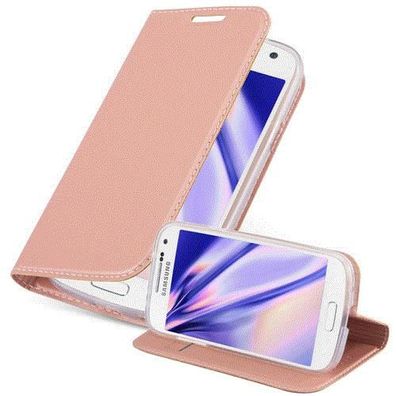 Cadorabo Hülle kompatibel mit Samsung Galaxy S4 MINI in CLASSY ROSÉ GOLD - Schutzh...