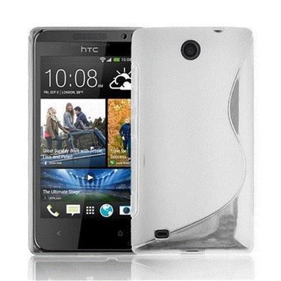 Cadorabo Hülle kompatibel mit HTC Desire 300 in Magnesium WEIß - Schutzhülle aus ...