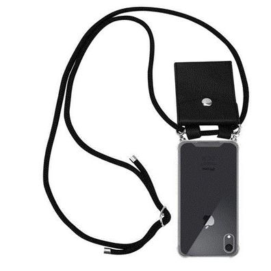 Cadorabo Handy Kette kompatibel mit Apple iPhone XR in Schwarz - Silikon Schutzhül...