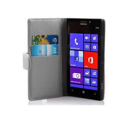 Cadorabo Hülle kompatibel mit Nokia Lumia 925 in Magnesium WEIß - Schutzhülle aus ...
