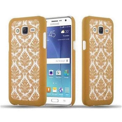 Cadorabo Hülle kompatibel mit Samsung Galaxy J5 2015 in GOLD - Hard Case Schutzhül...