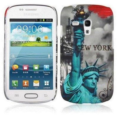 Cadorabo Hülle kompatibel mit Samsung Galaxy S3 MINI mit NEW YORK - Freiheitsstatu...